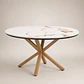 Mesa Ohmioh Redonda de Cuarzo Calacatta Oak - Miniatura 1