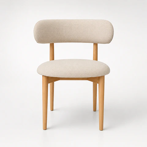 Silla Cesna de Madera Tapiz de Lino 