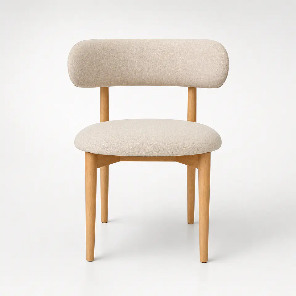 Silla Cesna de Madera Tapiz de Lino  1