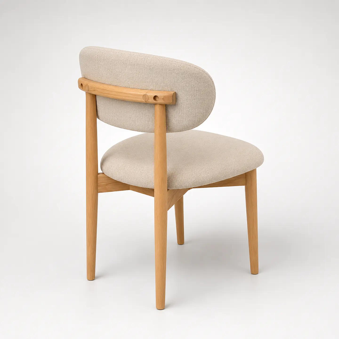 Silla Cesna de Madera Tapiz de Lino  4