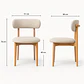 Silla Cesna de Madera Tapiz de Lino  - Miniatura 6