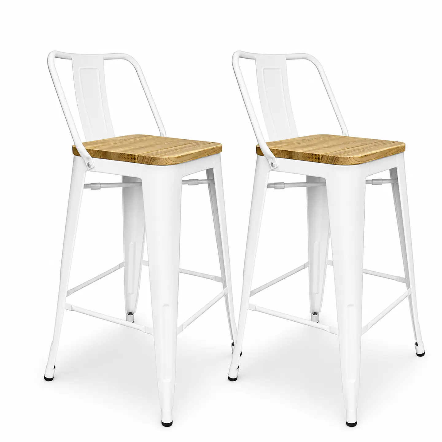 Taburete Tolix Asiento de Madera 64cm 12