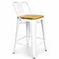 Taburete Tolix Asiento de Madera 64cm - Miniatura 2