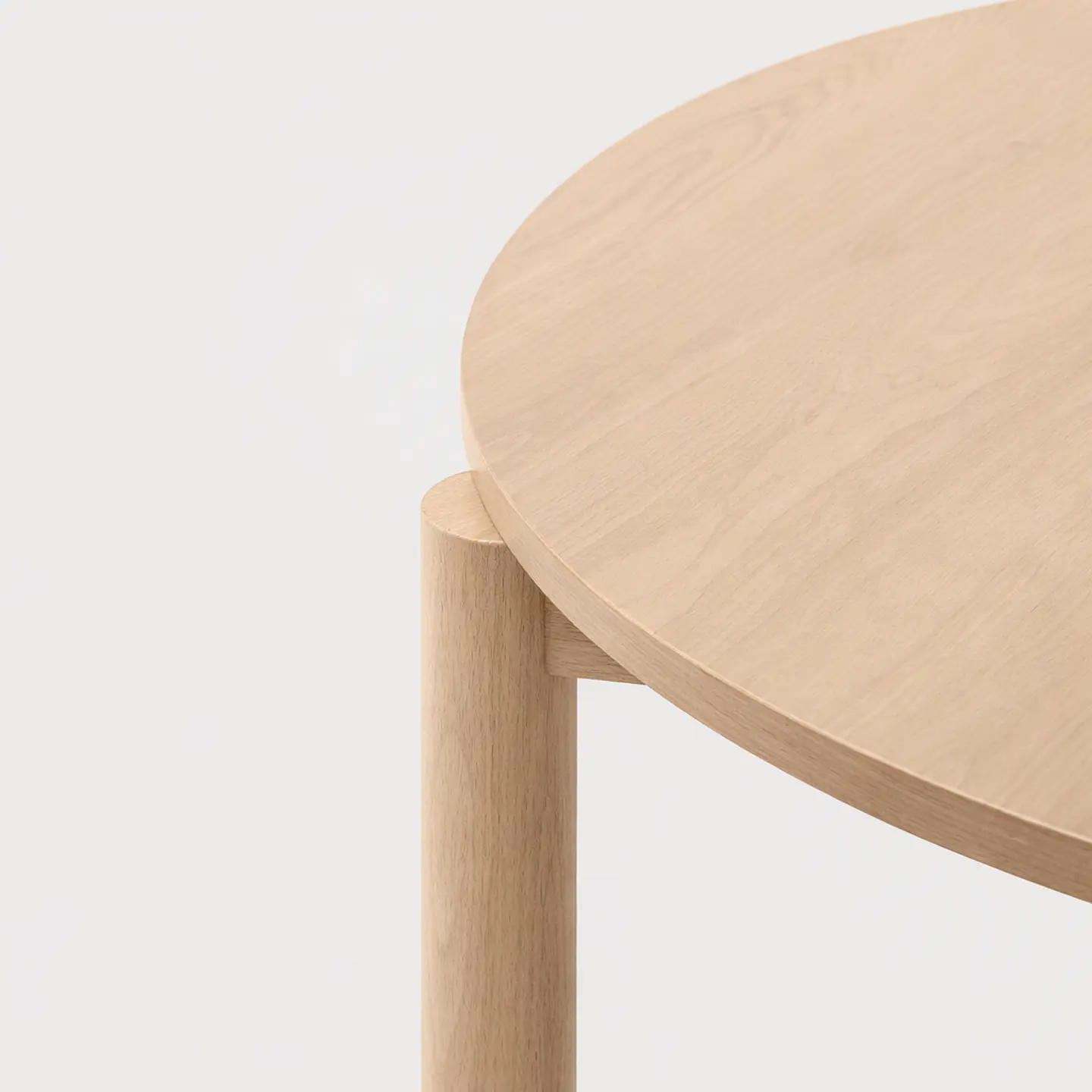Comedor Mesa Atlas Redonda 100cm + 4 Sillas Atlas de Madera Tapiz de Lino Greige 10