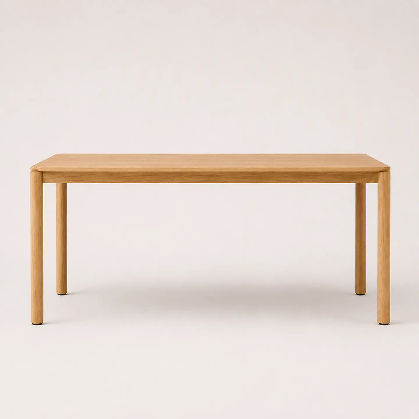 Comedor Mesa Atlas Rectangular 150x90cm + Sillas Atlas de Madera Tapiz de Lino Greige 6