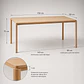Comedor Mesa Atlas Rectangular 150x90cm + Sillas Atlas de Madera Tapiz de Lino Greige - Miniatura 10