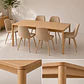 Comedor Mesa Atlas Rectangular 150x90cm + 4 o 6 Sillas Eames de Lino o Felpa - Miniatura 12