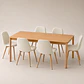 Comedor Mesa Atlas Rectangular 150x90cm + 4 o 6 Sillas Eames de Lino o Felpa - Miniatura 4