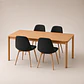 Comedor Mesa Atlas Rectangular 150x90cm + 4 o 6 Sillas Eames de Lino o Felpa - Miniatura 6