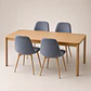 Comedor Mesa Atlas Rectangular 150x90cm + 4 o 6 Sillas Eames de Lino o Felpa - Miniatura 7