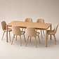 Comedor Mesa Atlas Rectangular 150x90cm + 4 o 6 Sillas Eames de Lino o Felpa - Miniatura 3