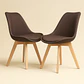Silla Eames Tulip Lino Acolchada - Miniatura 5