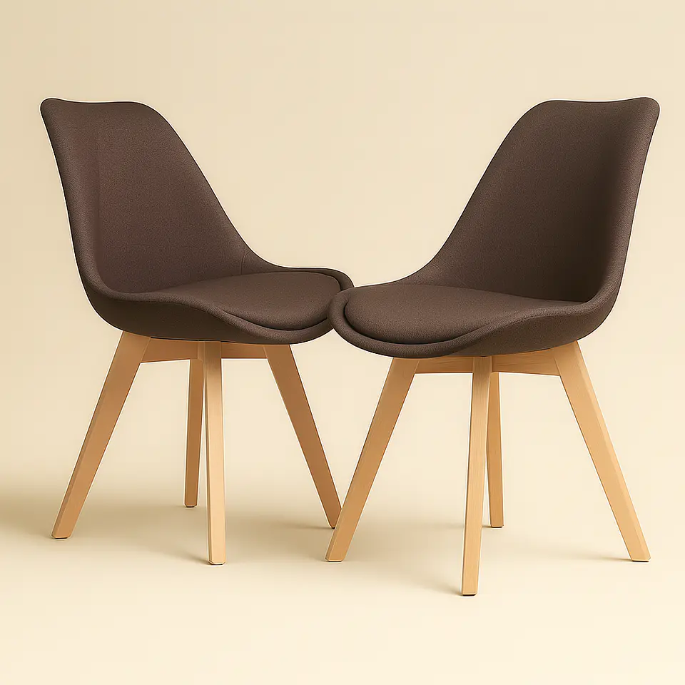 Silla Eames Tulip Lino Acolchada 5