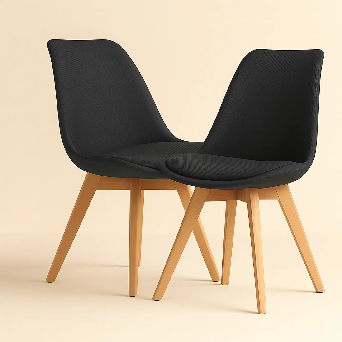 Silla Eames Tulip Lino Acolchada 7