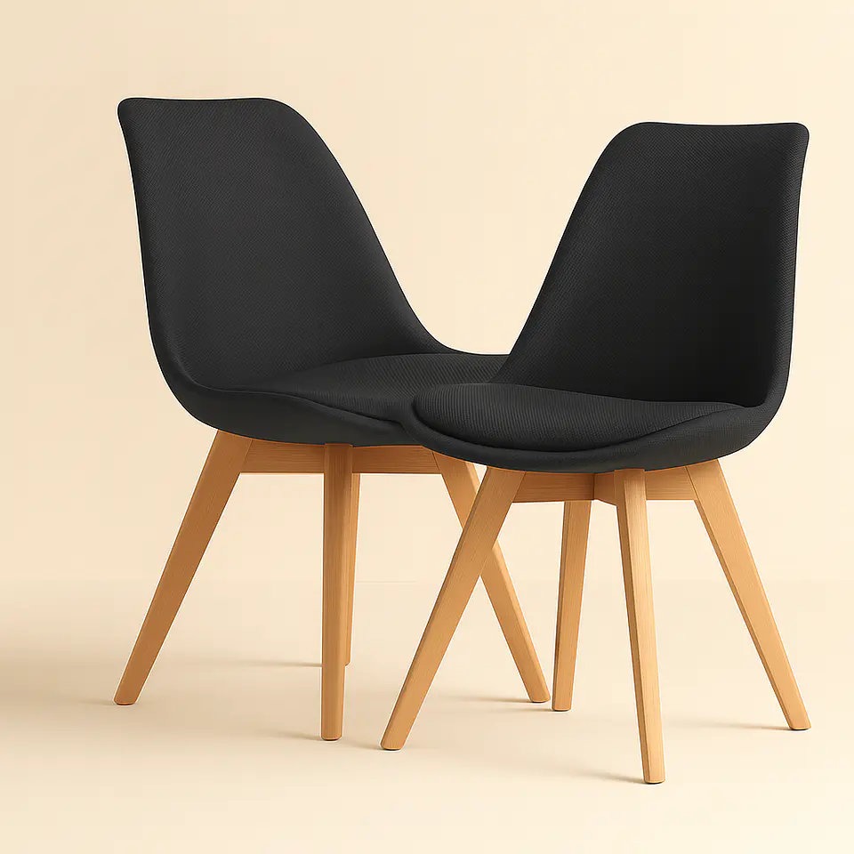 Silla Eames Tulip Lino Acolchada 7