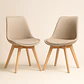 Silla Eames Tulip Lino Acolchada - Miniatura 8