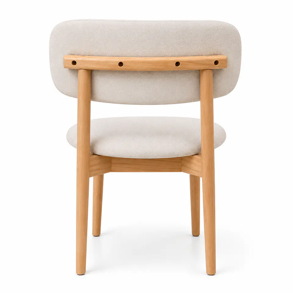 Silla Cesna de Madera Tapiz de Lino  3