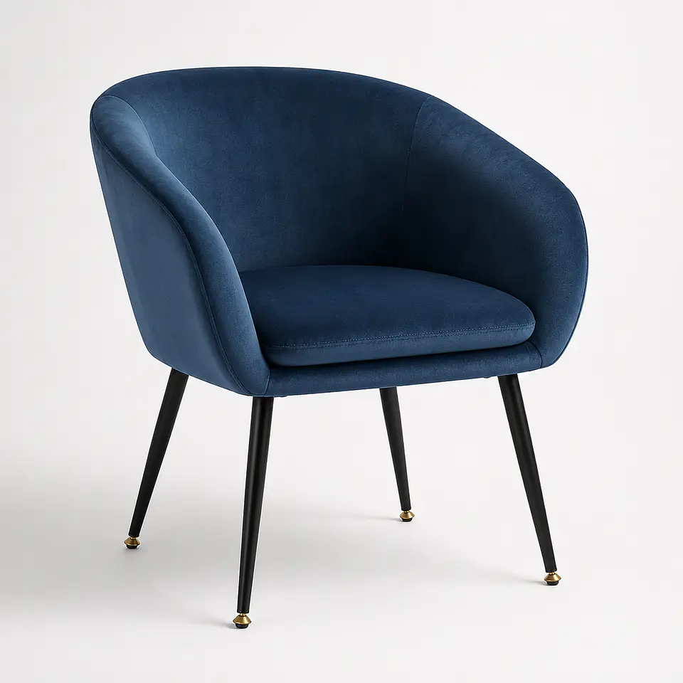 Sitial Detroit Velvet Base Negro 1