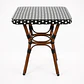 Mesa Cuadrada Bistro Cubierta Ratan + Vidrio Templado 68x68x75cm  - Miniatura 1