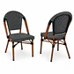 Silla Bistro Parisina Ratan Trenzado Base Nogal - Miniatura 4