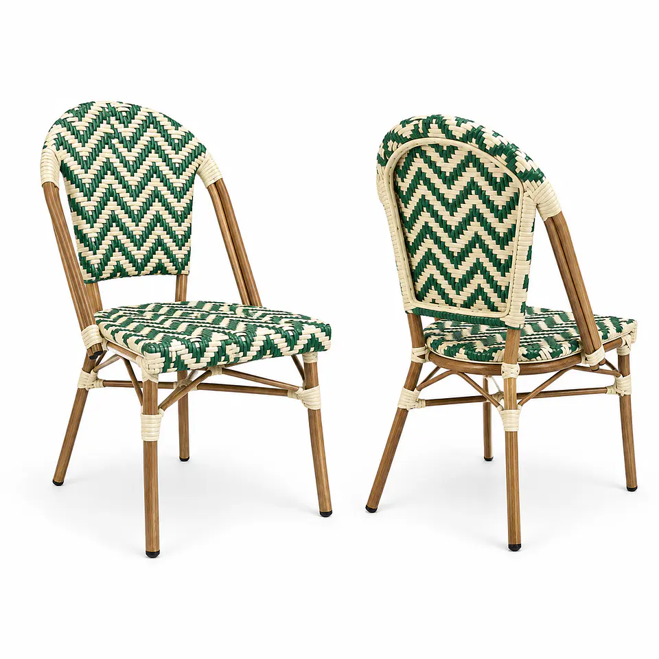 Silla Bistro Parisina Ratan Trenzado Base Natural 3