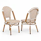 Silla Bistro Parisina Ratan Trenzado Base Natural - Miniatura 4