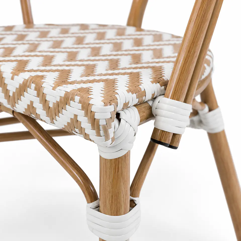 Silla Bistro Parisina Ratan Trenzado Base Natural 9