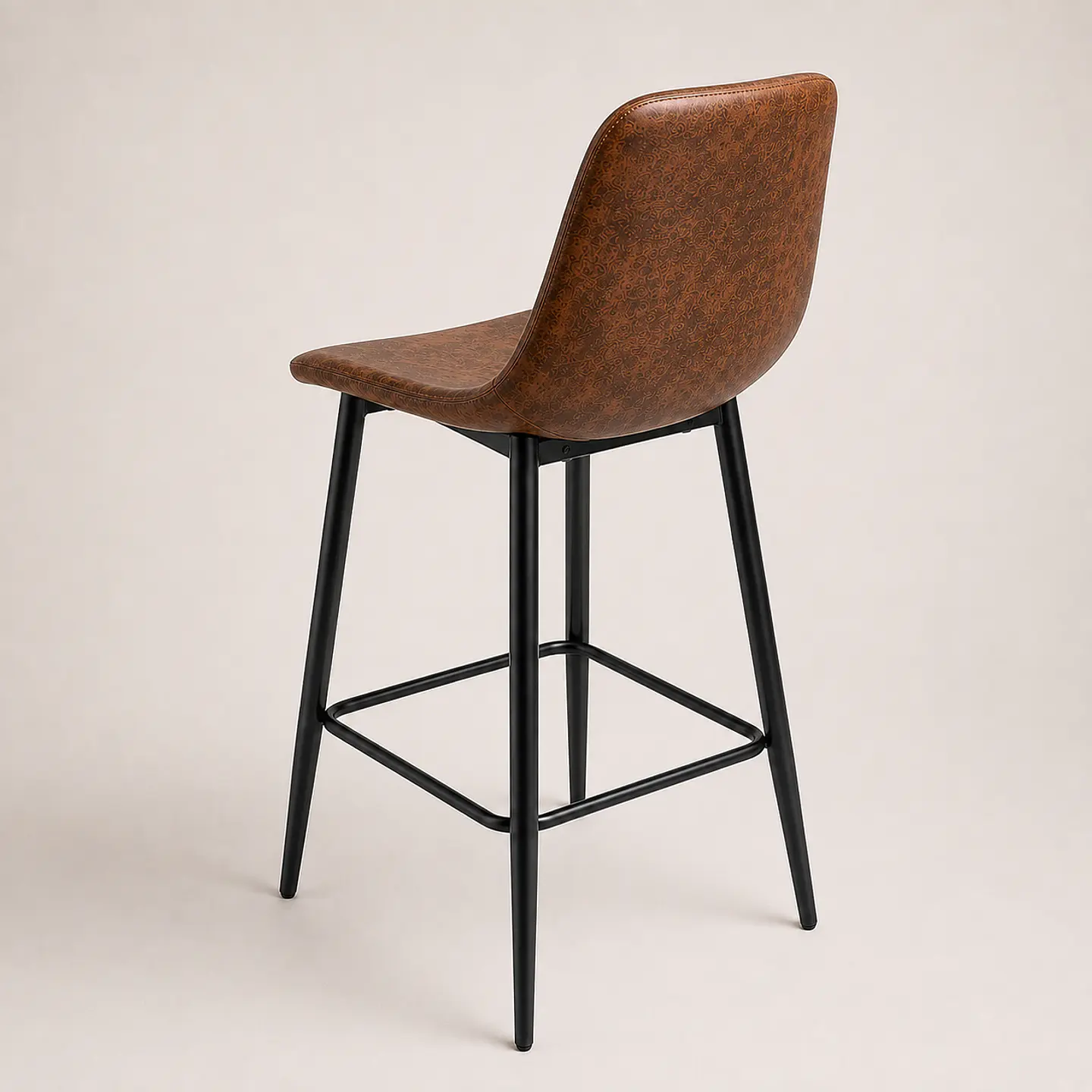 Taburete Eames Ecocuero Café Vintage 65cm 5