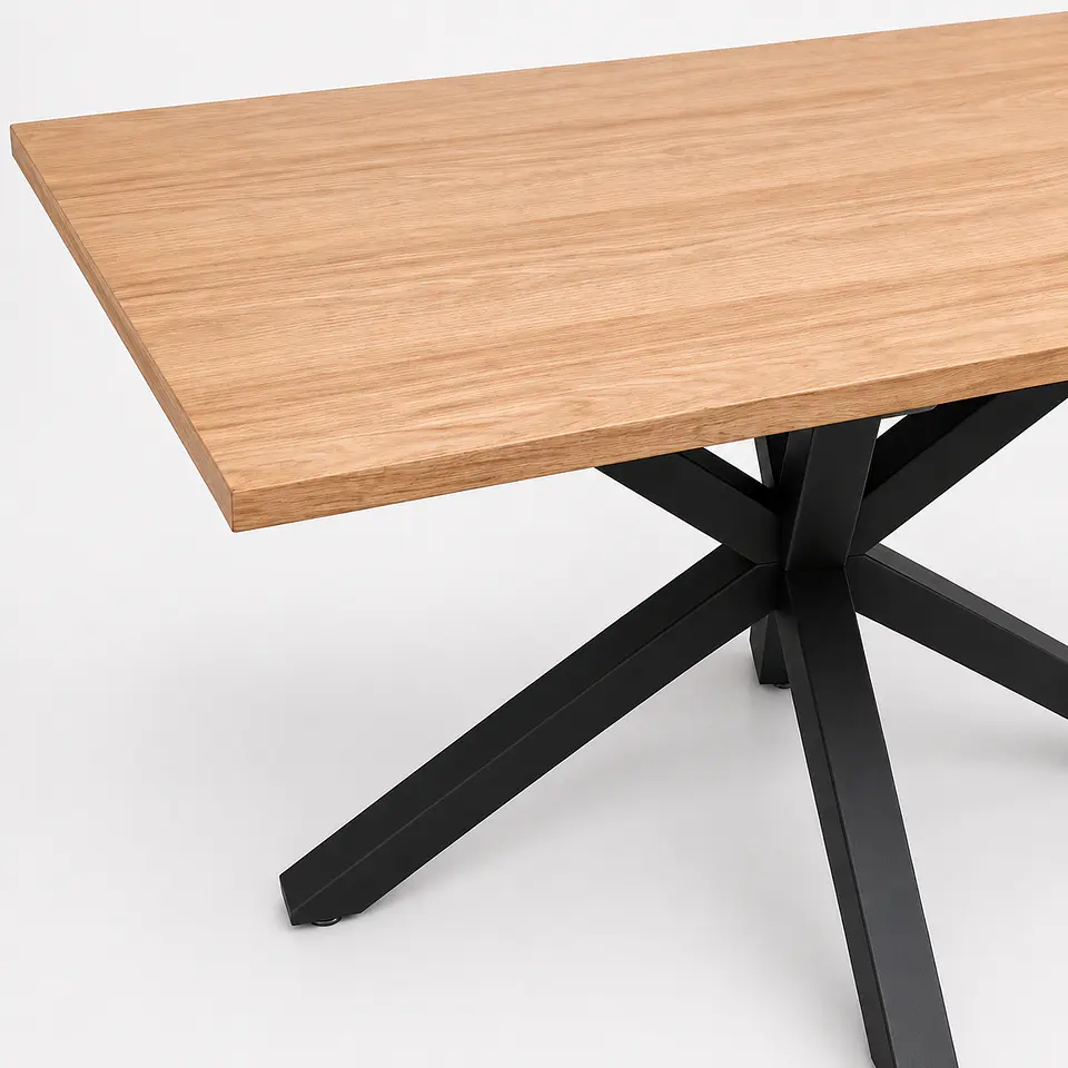 Comedor Ohmioh Rectangular + Sillas Cesna Oak Nogal 7