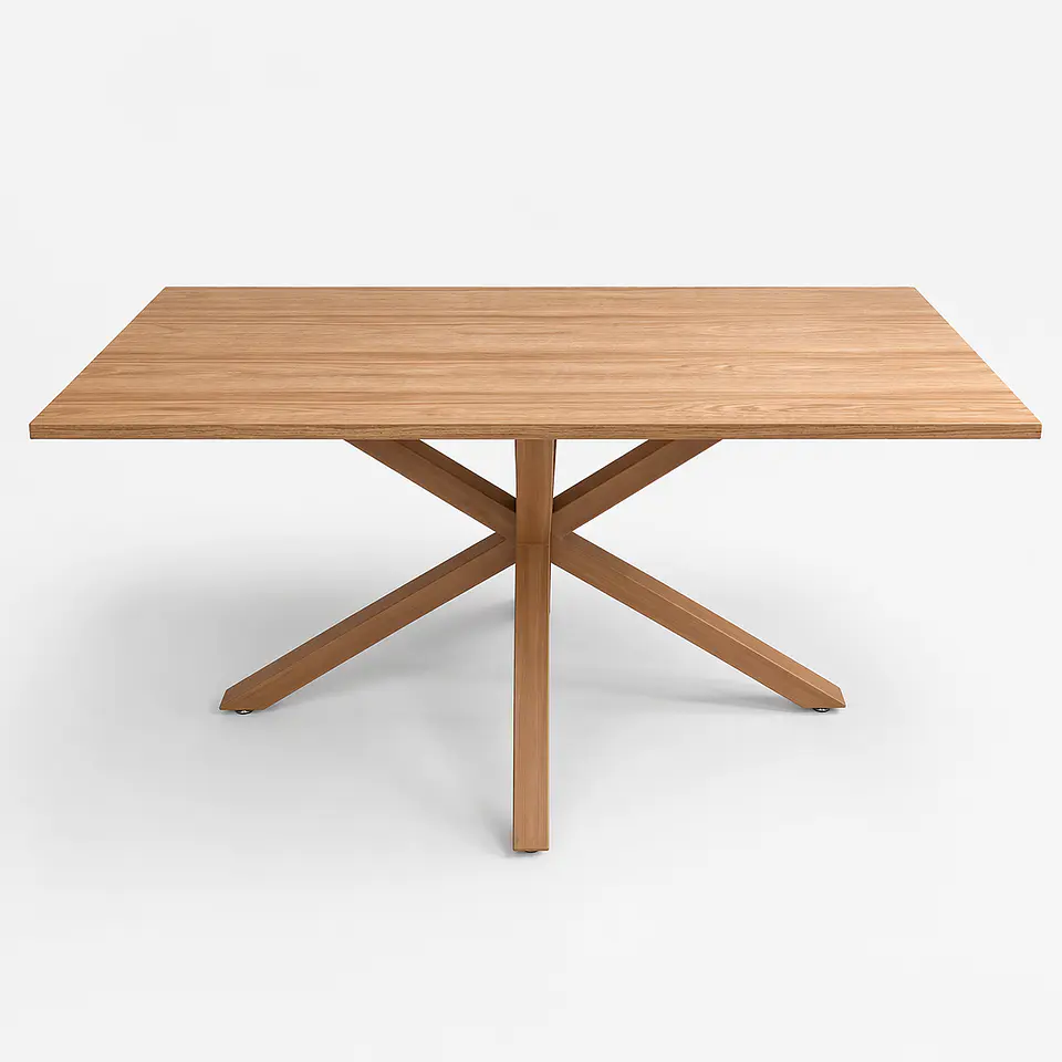 Comedor Ohmioh Rectangular + Sillas Cesna Oak Nogal 9