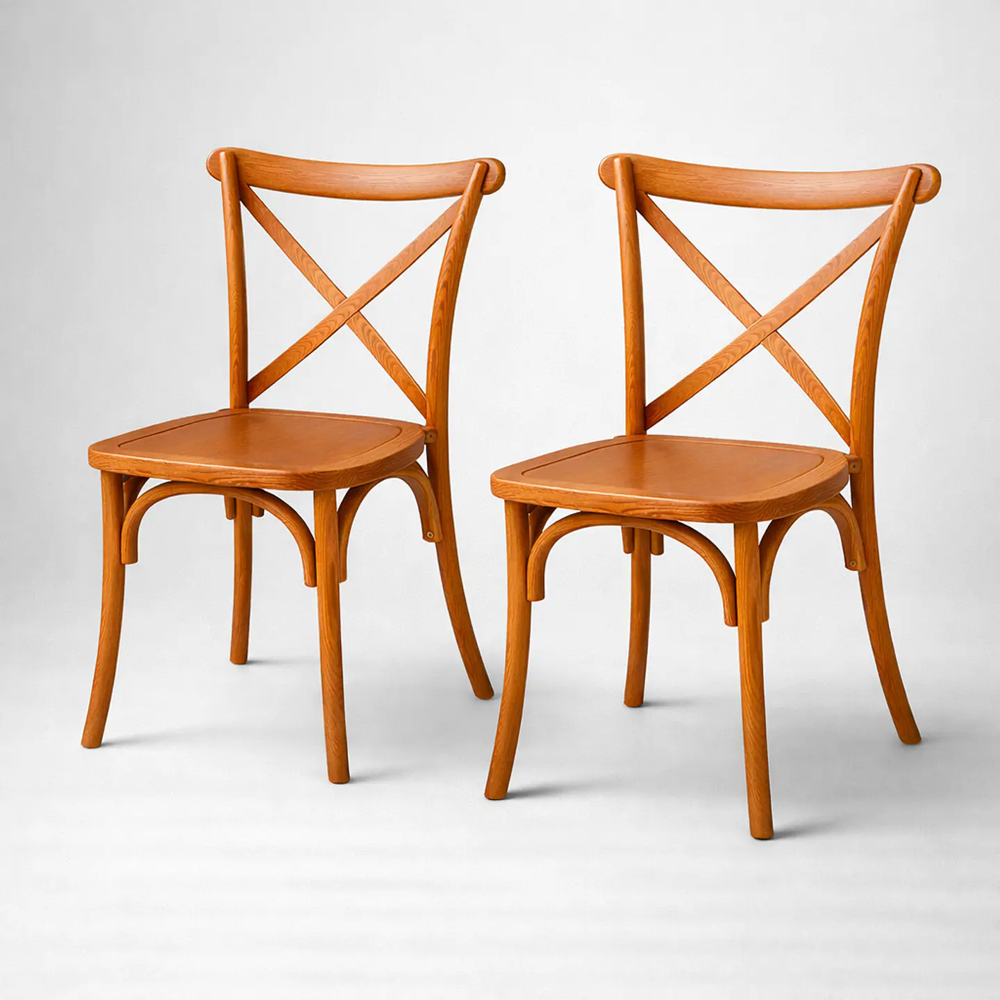 Silla Crossback Basic Oak Café estilo Europeo 11