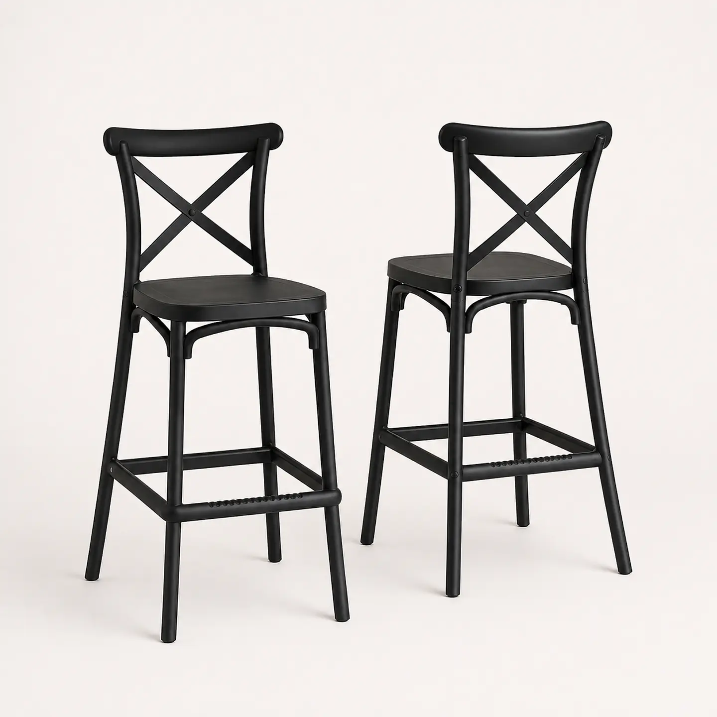Taburete Crossback Basic Negro 65cm  7