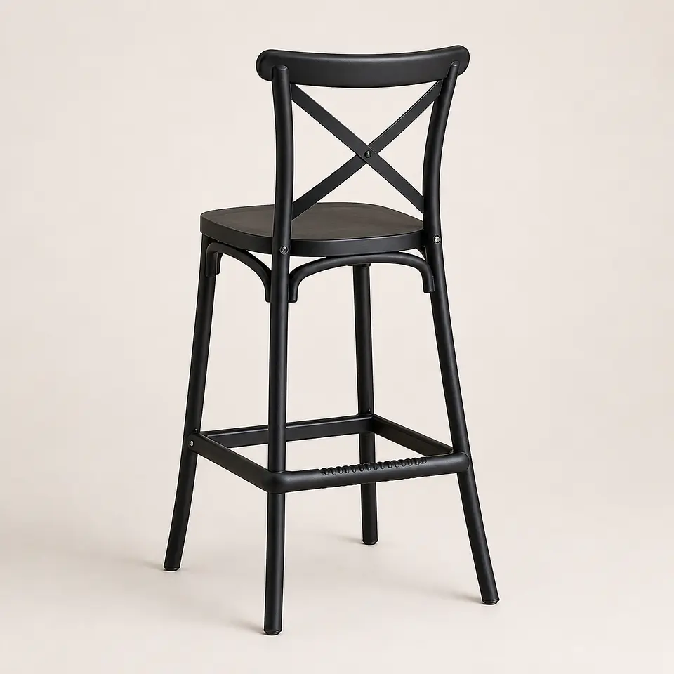 Taburete Crossback Basic Negro 65cm  5