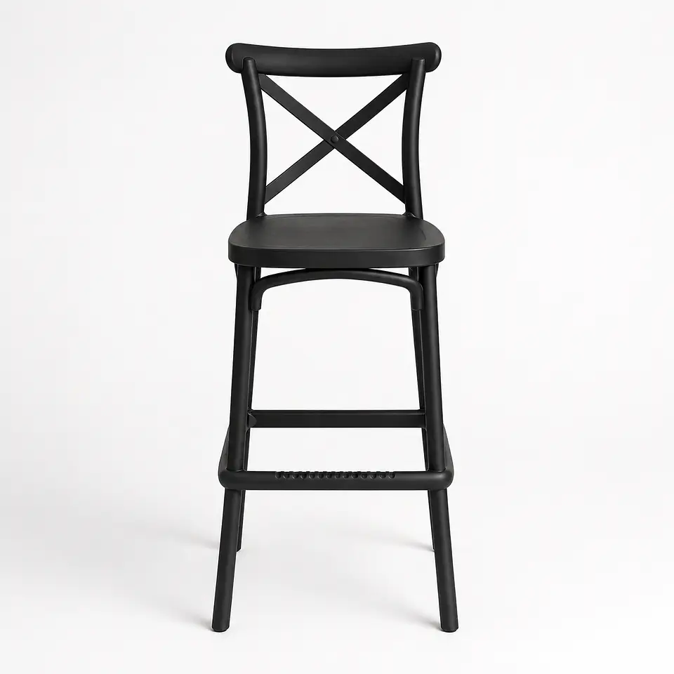 Taburete Crossback Basic Negro 65cm  1