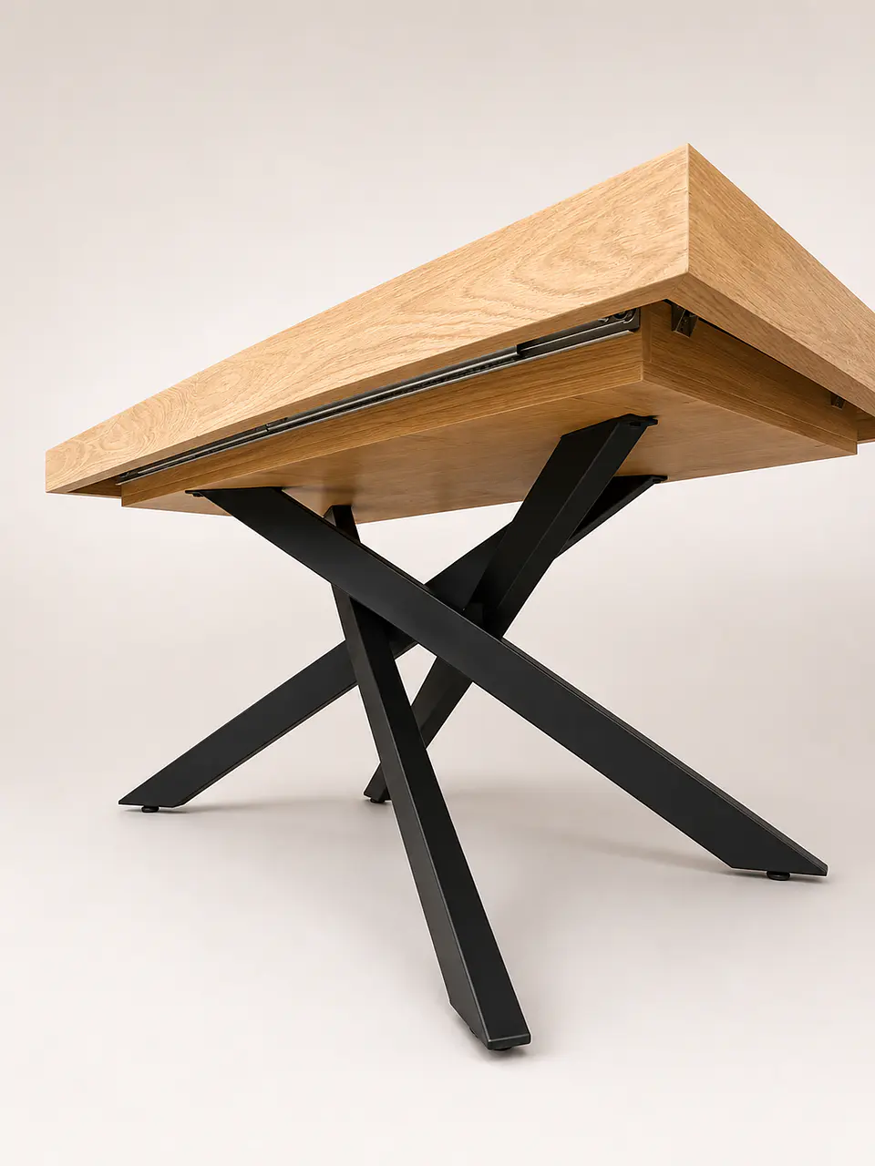 Mesa Nagam Extensible Rectangular 3 en 1 Base Negro 6