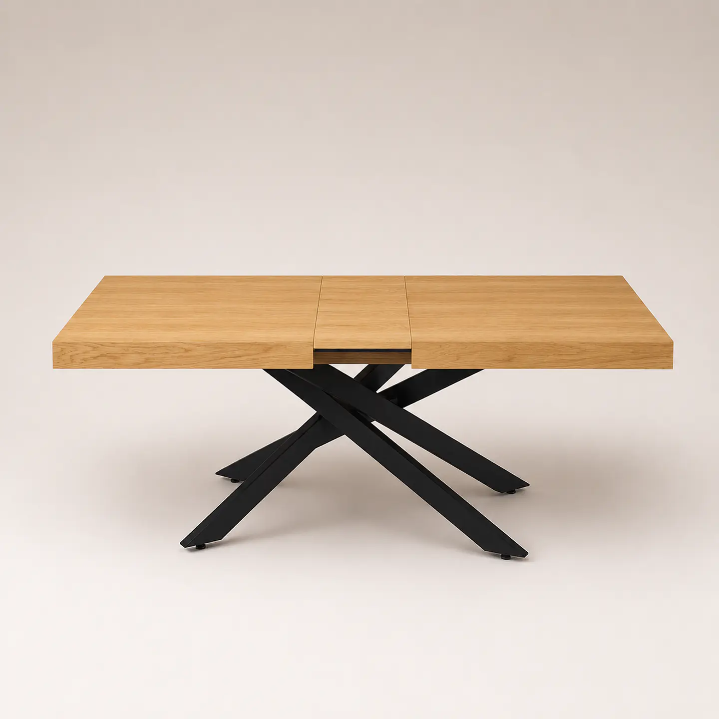 Mesa Nagam Extensible Rectangular 3 en 1 Base Negro 3