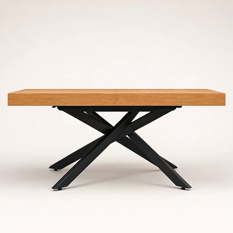 Mesa Nagam Extensible Rectangular 3 en 1 Base Negro