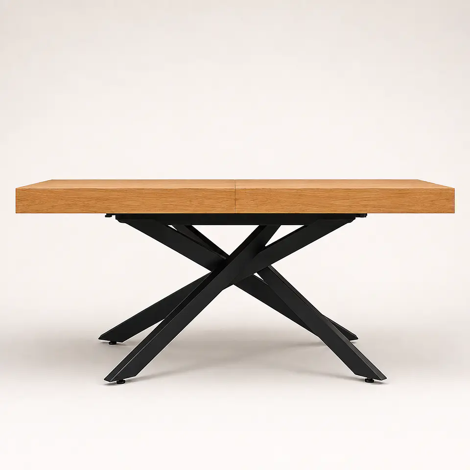 Mesa Nagam Extensible Rectangular 3 en 1 Base Negro 1