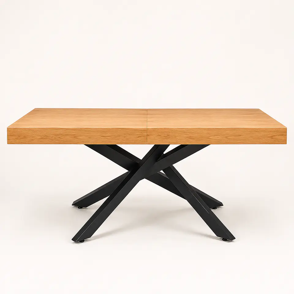 Mesa Nagam Extensible Rectangular 3 en 1 Base Negro 13