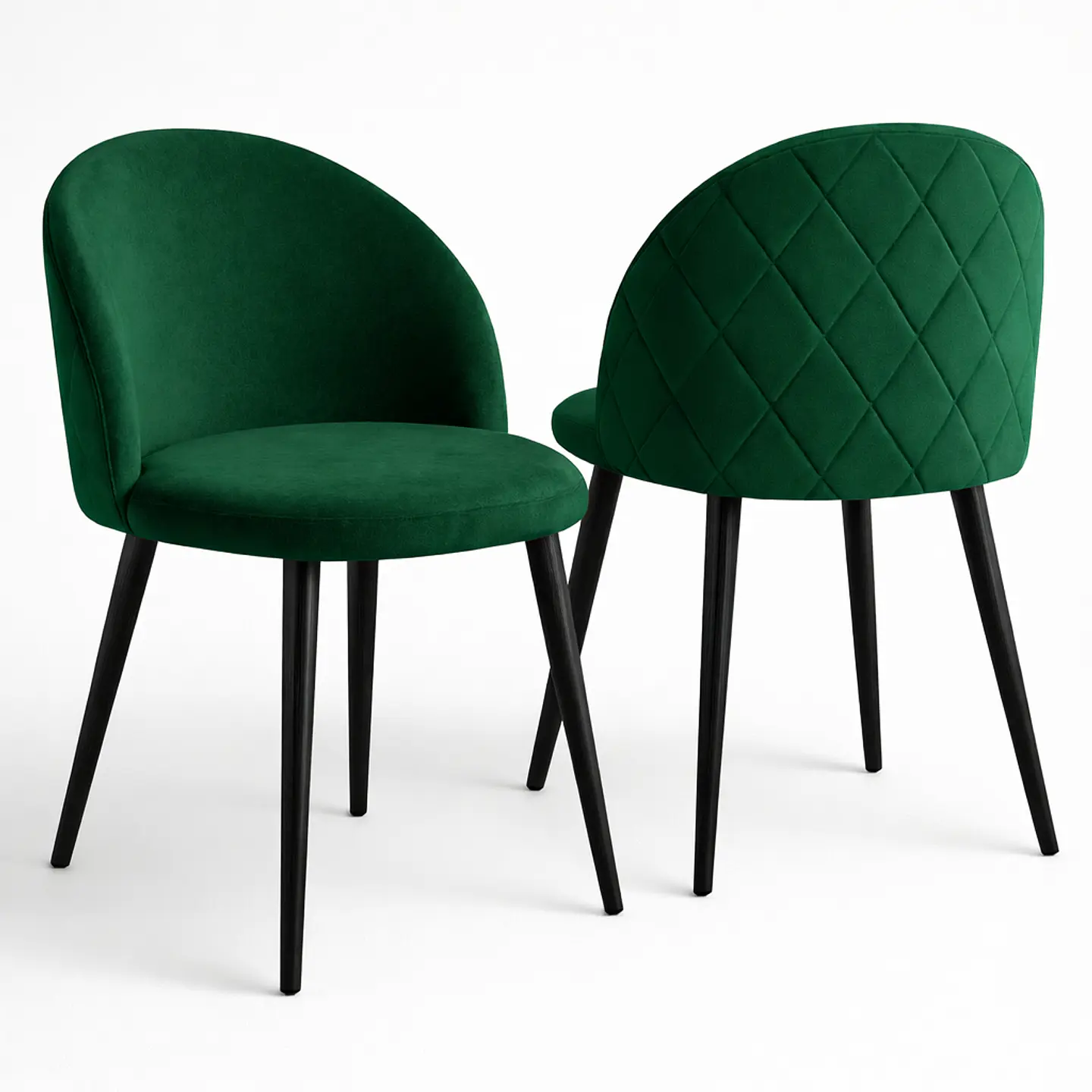 Silla Berna Velvet Base Negro  11