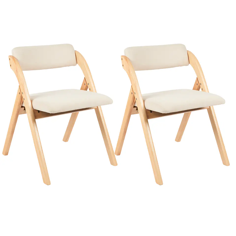 Silla Plegable Acolchada de Lino 12