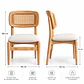 Silla Boho de Madera Acolchado Lino - Miniatura 7