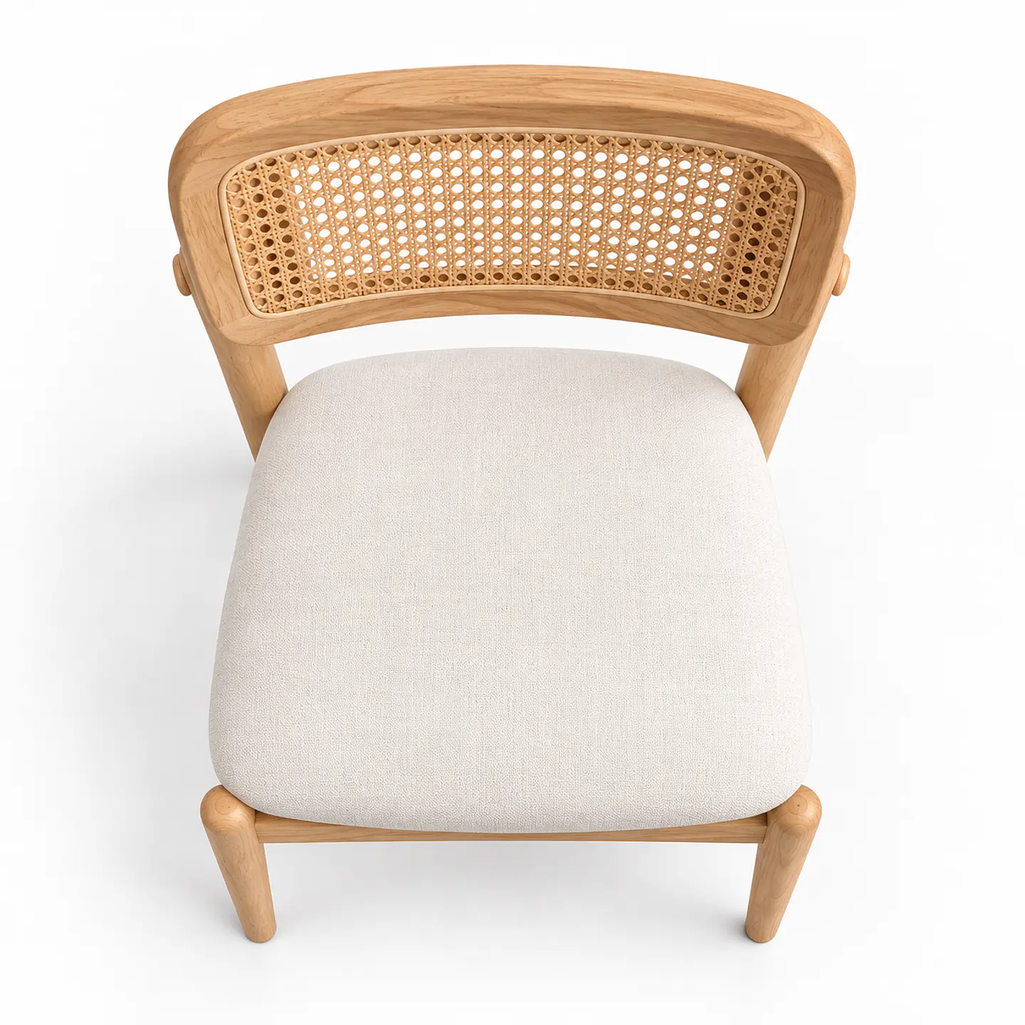 Silla Boho de Madera Acolchado Lino 3