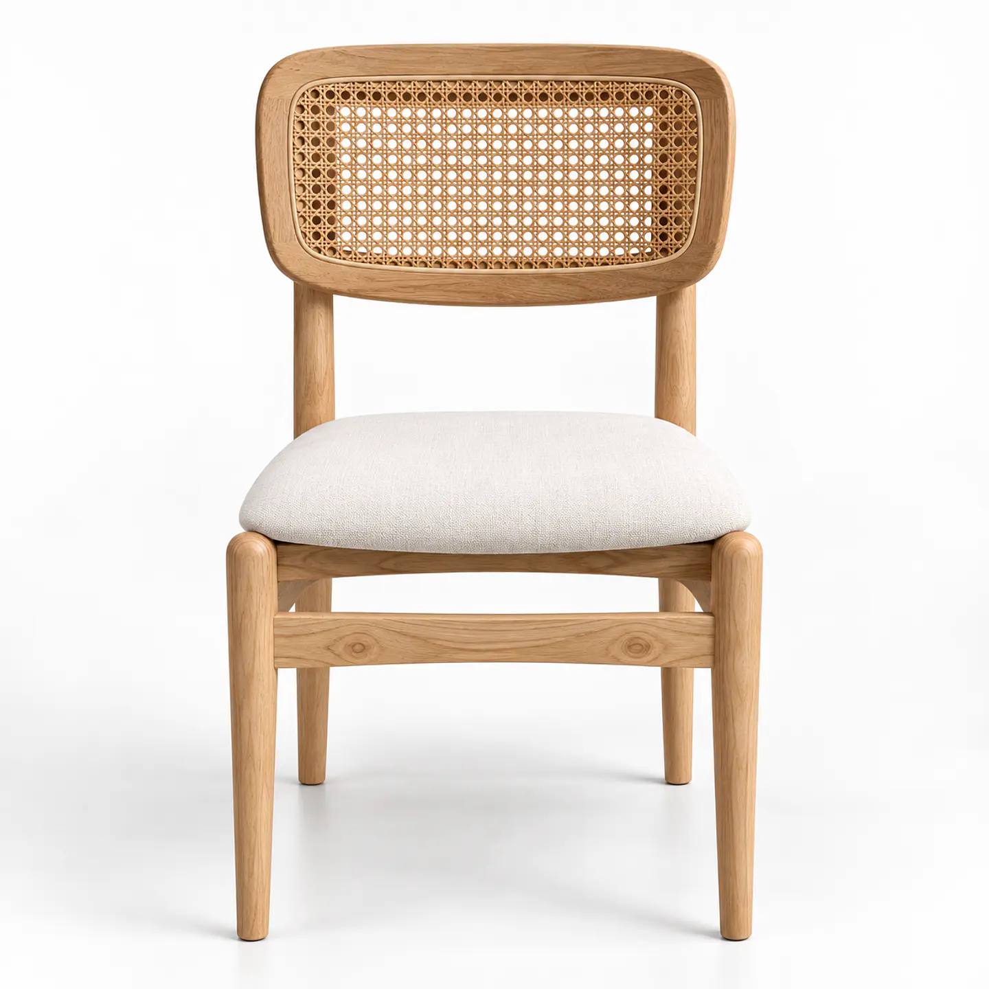 Silla Boho de Madera Acolchado Lino 1