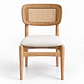 Silla Boho de Madera Acolchado Lino - Miniatura 1