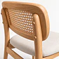 Silla Boho de Madera Acolchado Lino - Miniatura 5