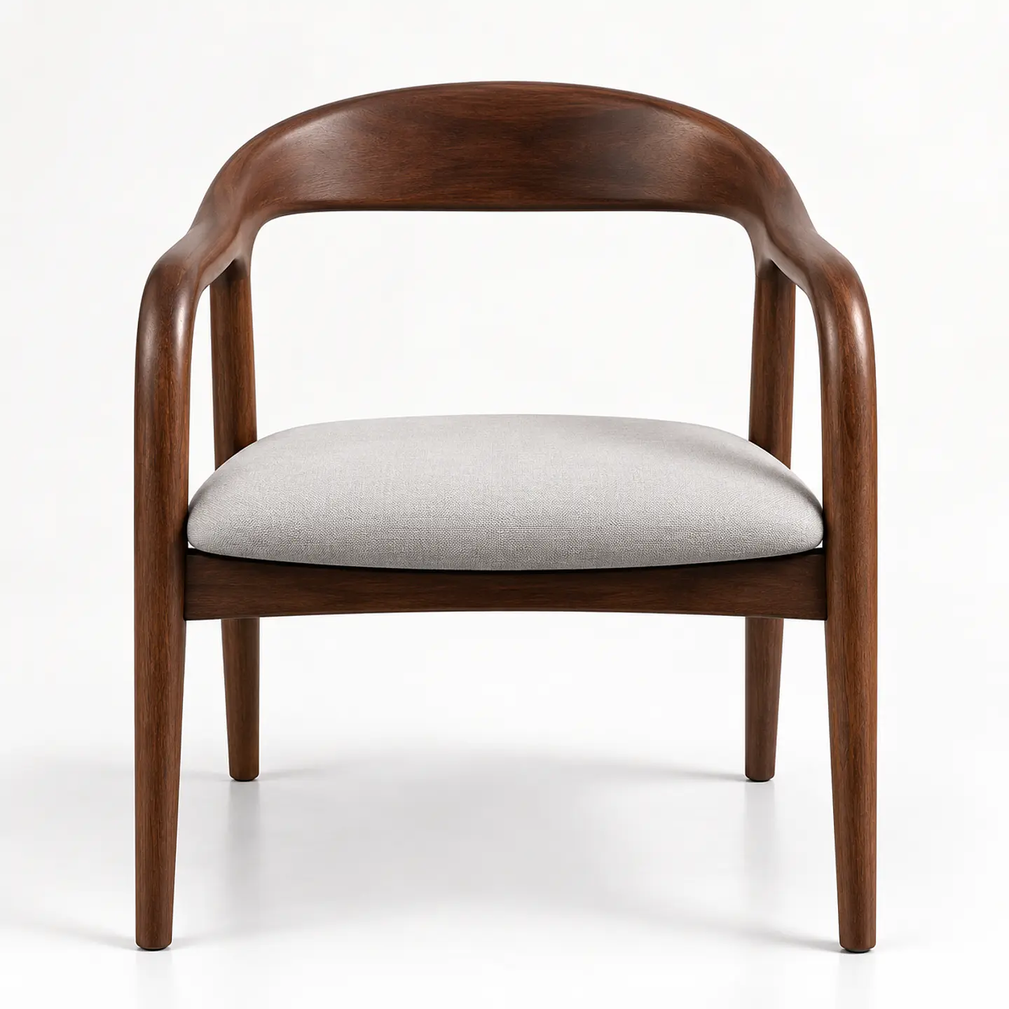 Sitial Japandi de Madera Acolchado Lino 1