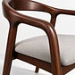 Sitial Japandi de Madera Acolchado Lino - Miniatura 5