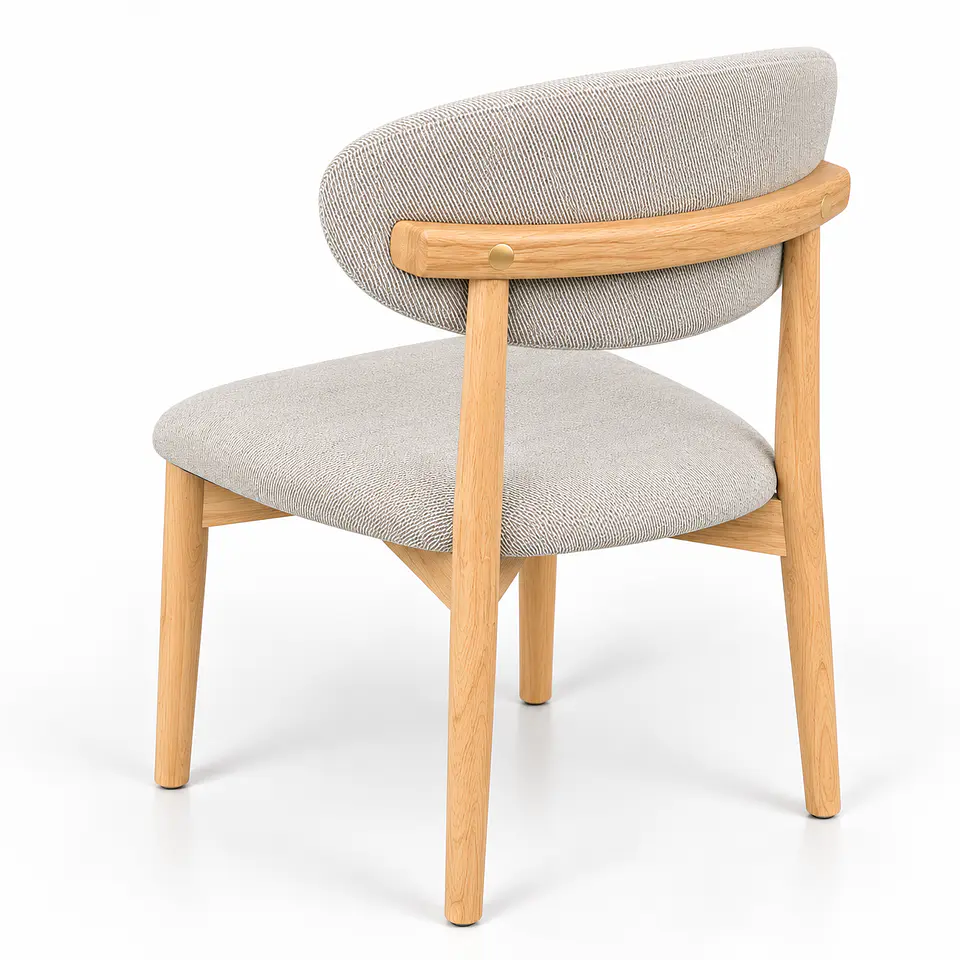 Silla Cesna de Madera Tapiz de Lino  3