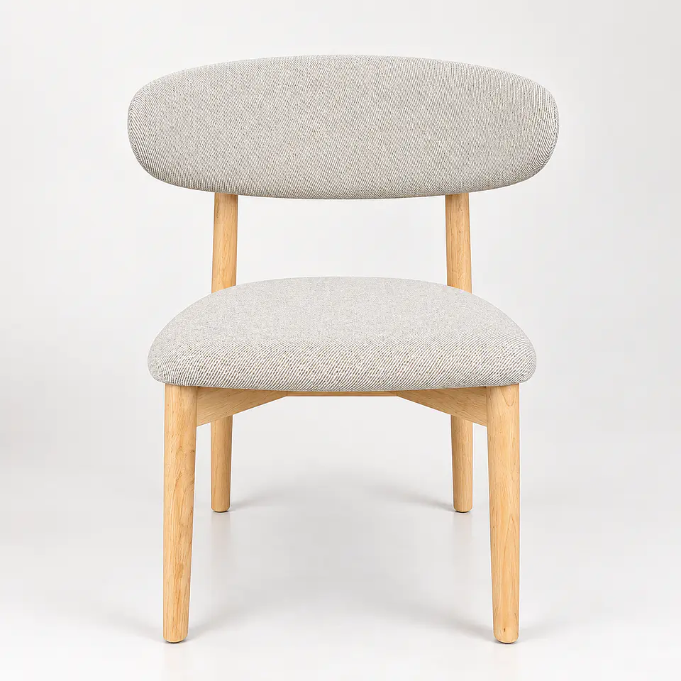 Silla Cesna de Madera Tapiz de Lino  1
